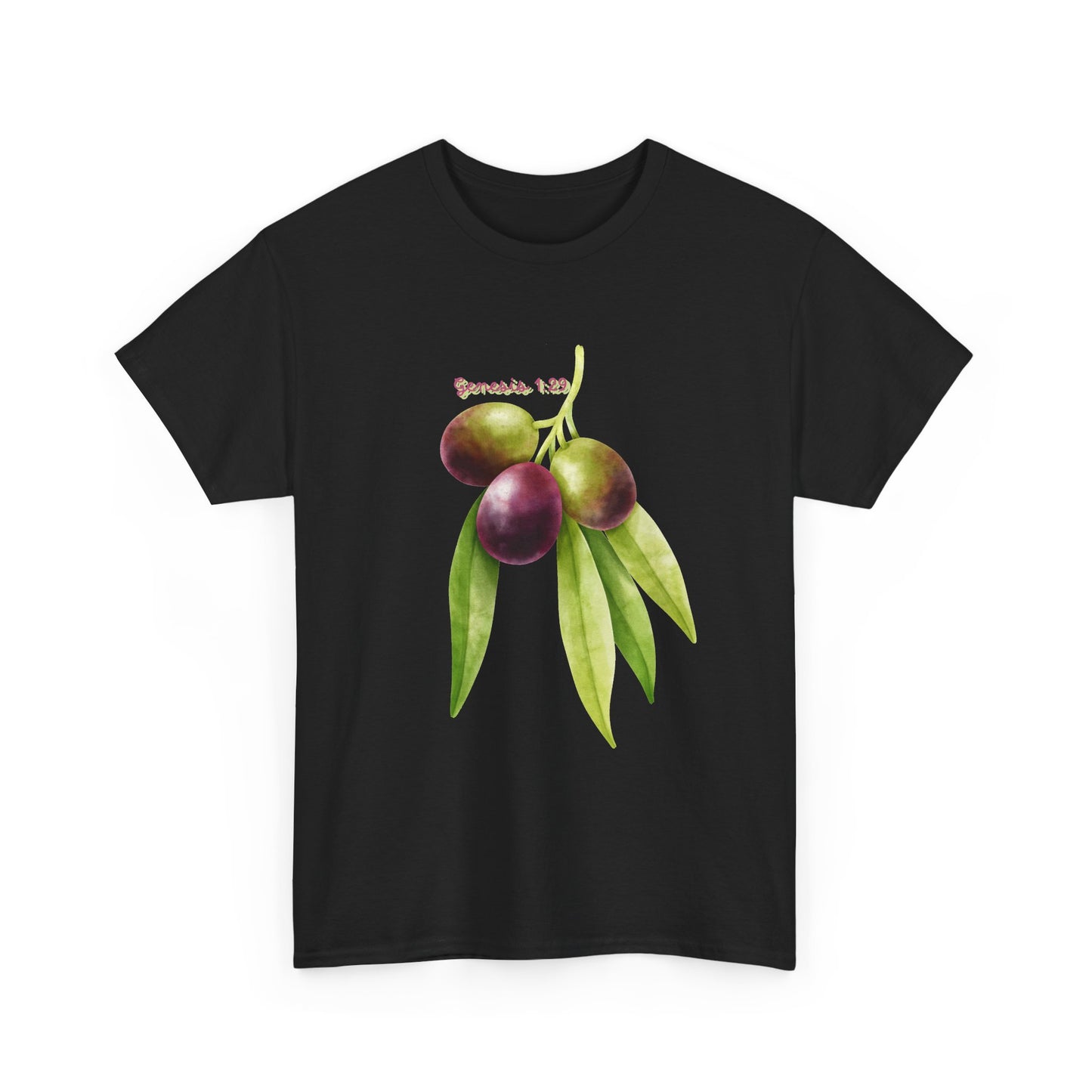 Olive Branch Watercolor T-Shirt — Genesis 1:29 Faith Tee