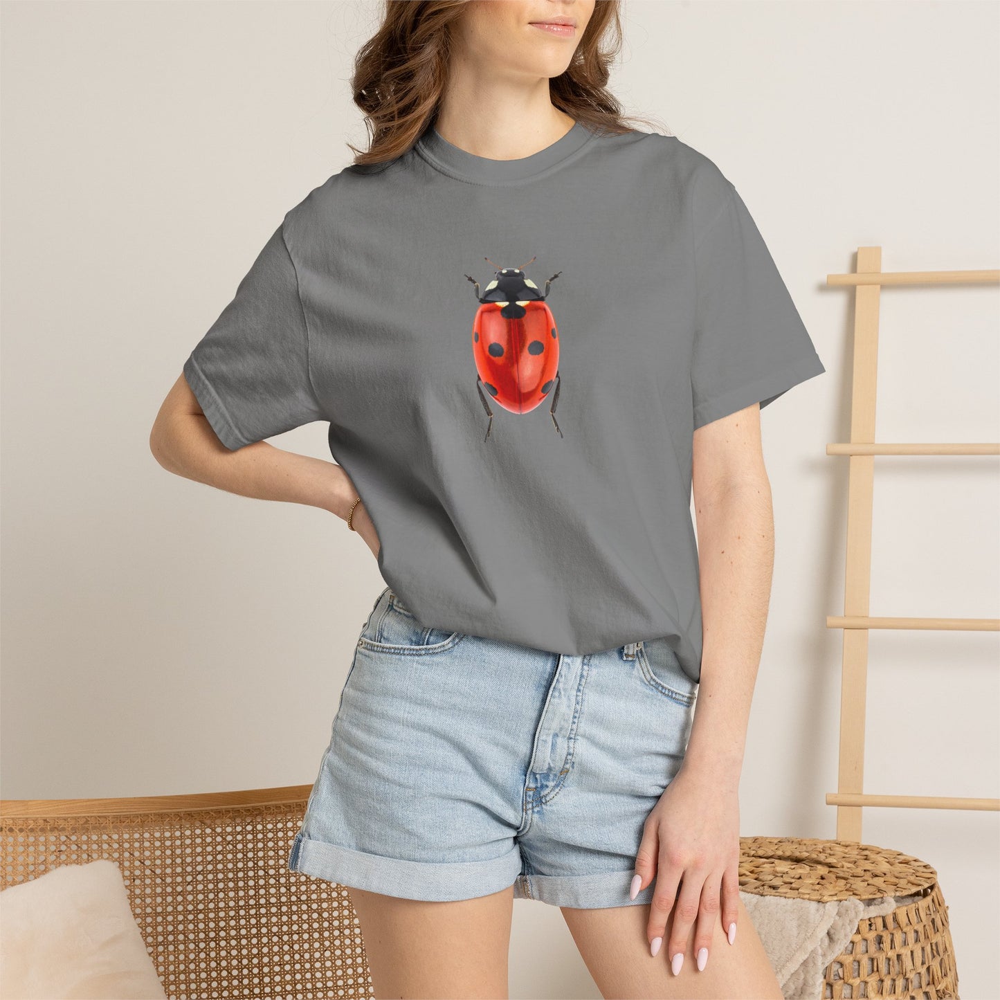 Ladybug With Top Hat T-Shirt — Whimsical Insect Graphic Tee