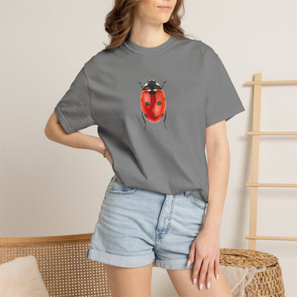 Ladybug With Top Hat T-Shirt — Whimsical Insect Graphic Tee