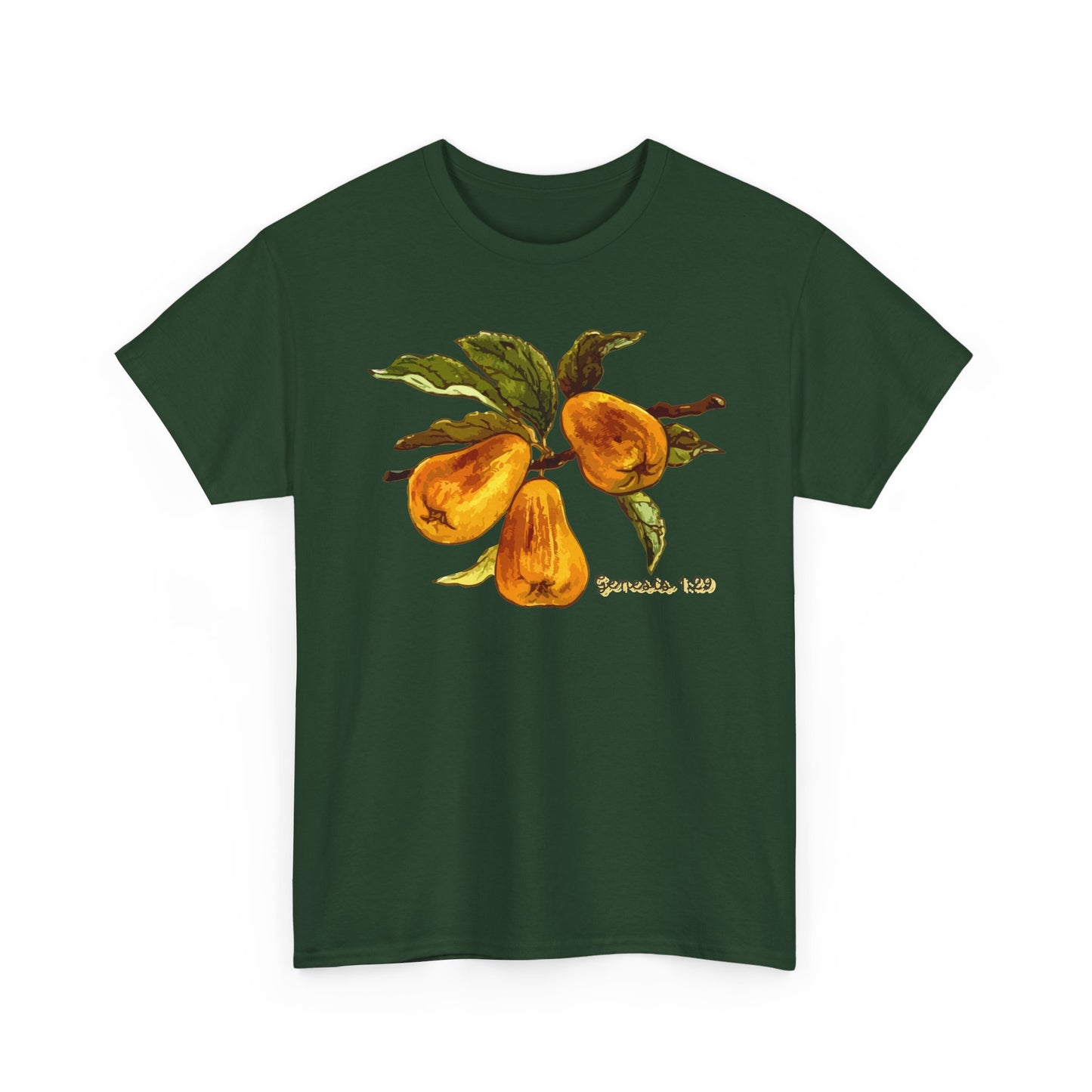 Pear Branch Tee — Watercolor Fruit Graphic T‑Shirt (Genesis 1:29)
