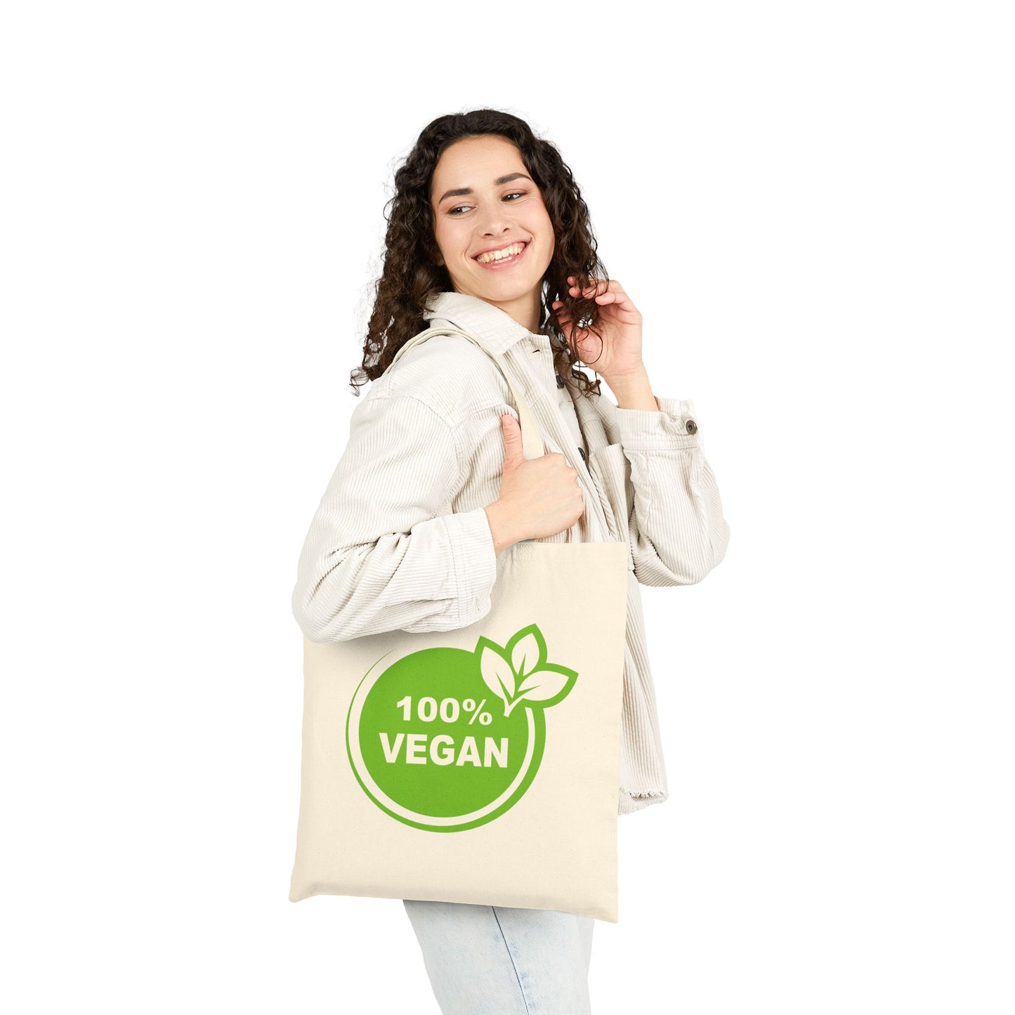 100% Vegan Cotton Canvas Tote Bag – Eco-Friendly Grocery & Market Bag