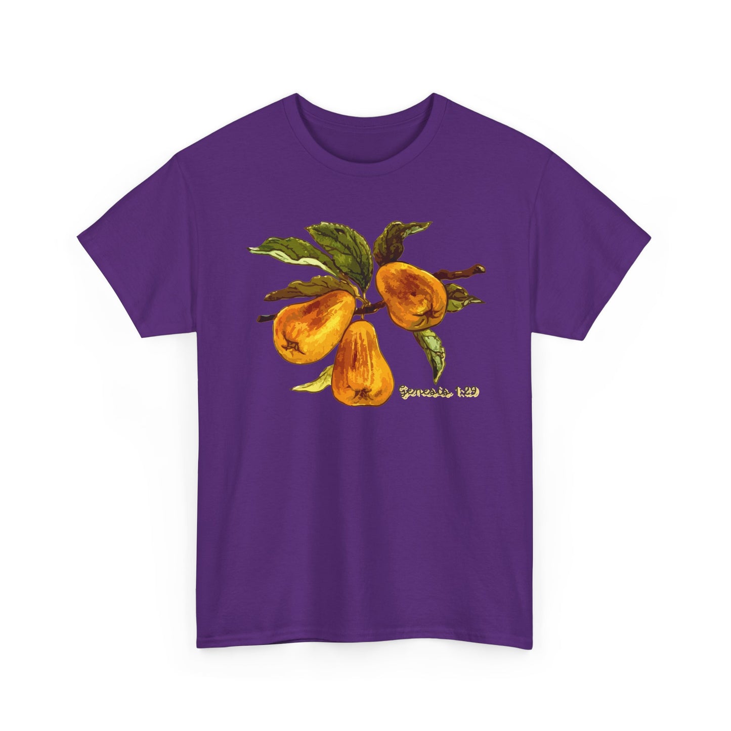 Pear Branch Tee — Watercolor Fruit Graphic T‑Shirt (Genesis 1:29)