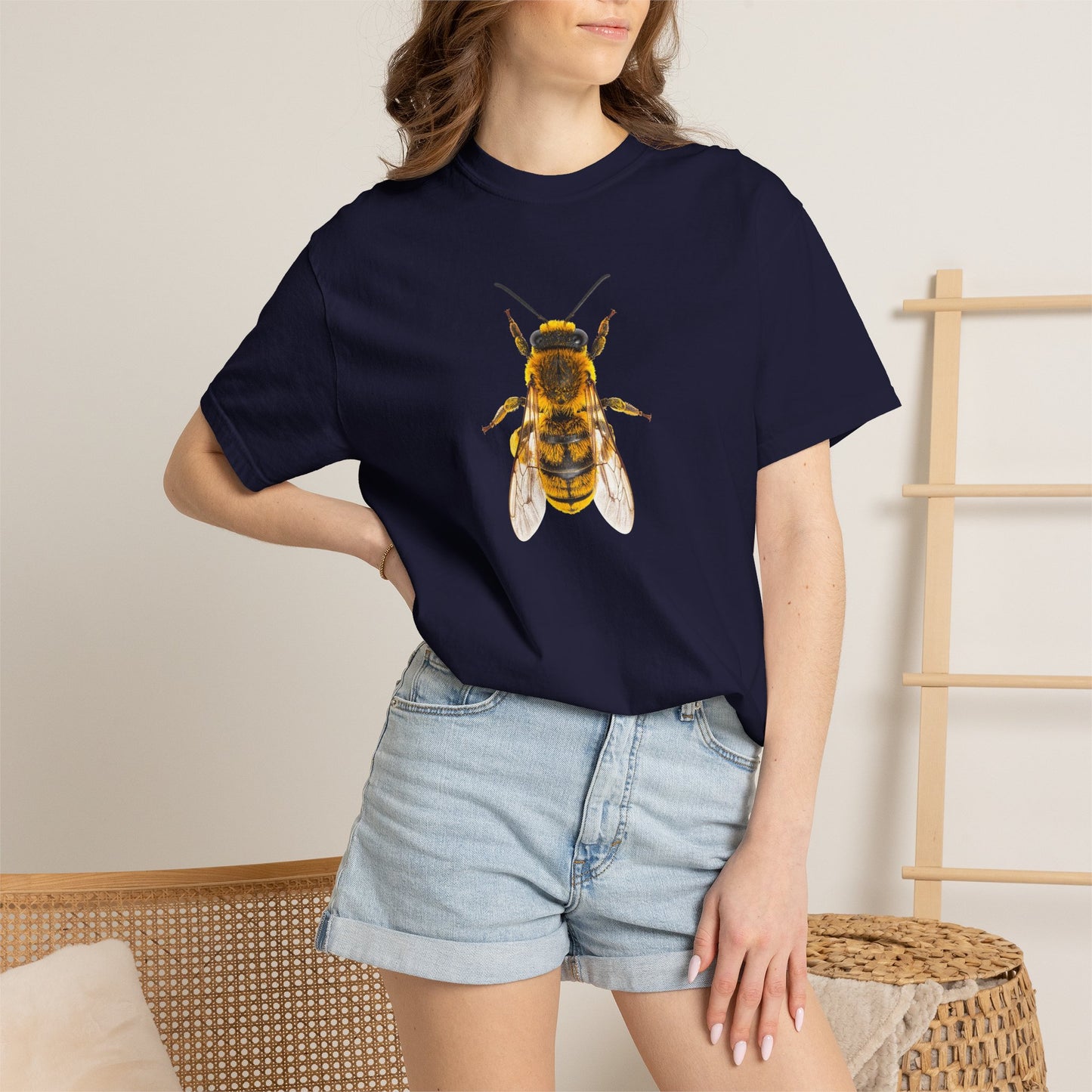 Bee Graphic T-Shirt — Vintage Honeybee Illustration Tee