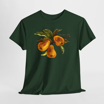 Pear Branch T‑Shirt — Watercolor Yellow Pears Tee Genesis 1:29