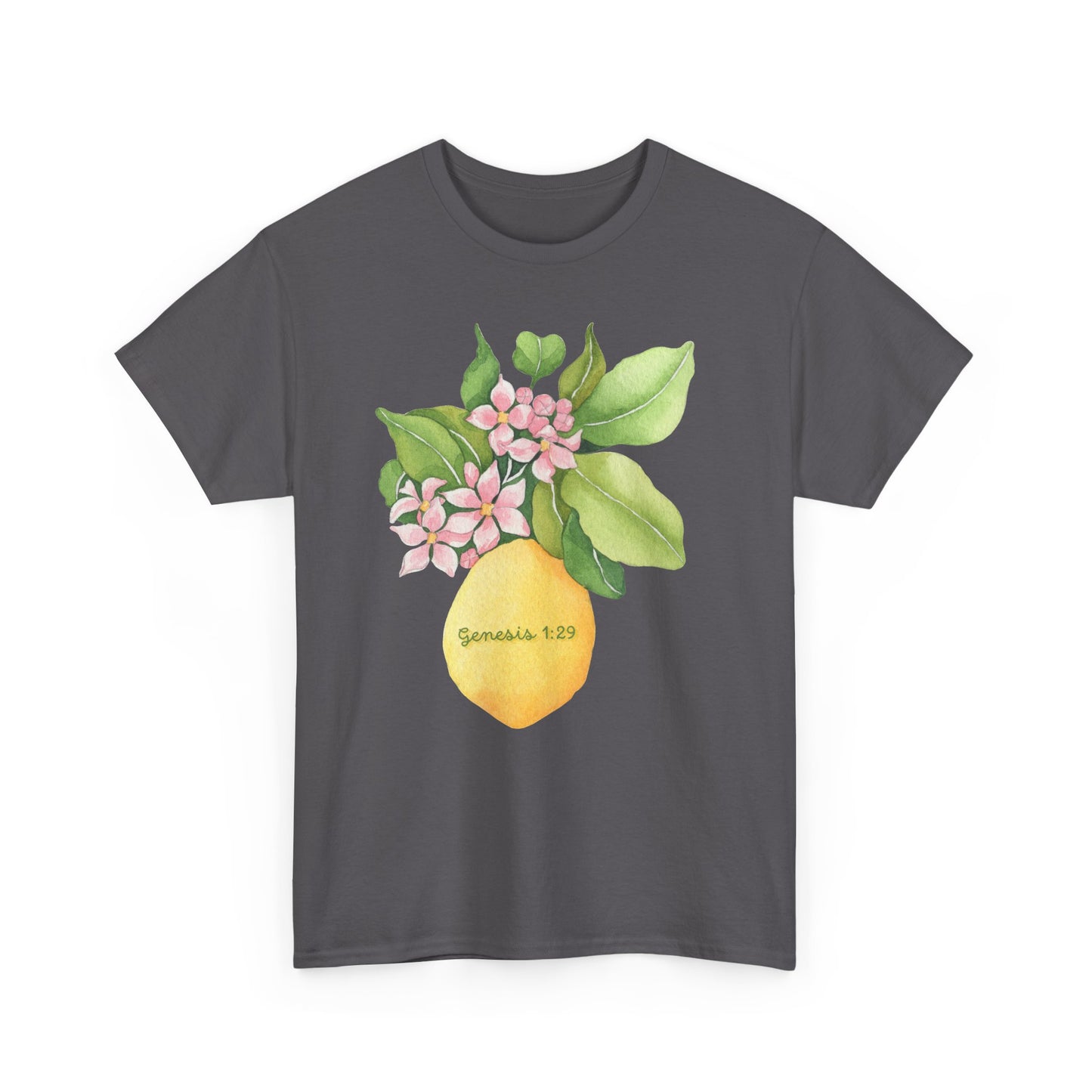 Lemon Blossom T-Shirt — Genesis 1:29 Floral Faith Tee