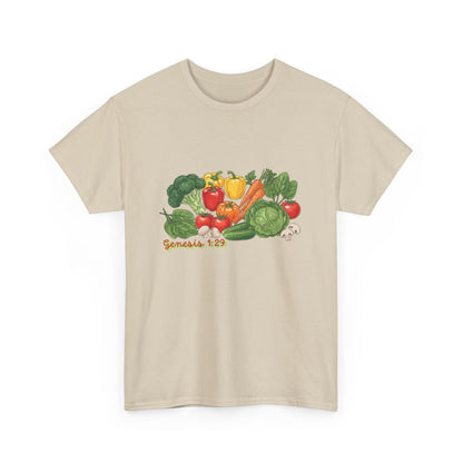 Vegetable Garden Tee — Fresh Veggies Illustration with "Genesis 1:29"