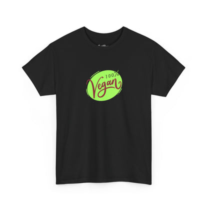 Vegan Tee — 100% Vegan Green Badge T-Shirt