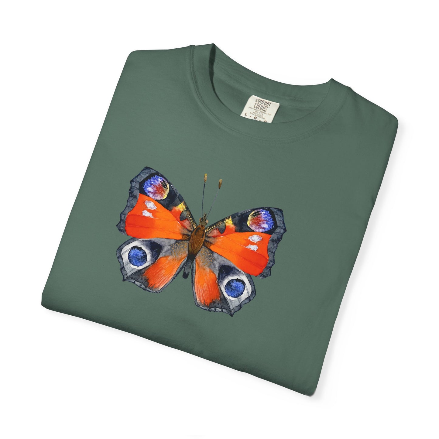 Butterfly Graphic T-Shirt — Peacock Eye Floral Tee