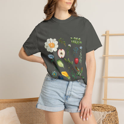 Floral Fruits Botanical Tee — Jeremiah 1:9 Scripture Garden T-Shirt