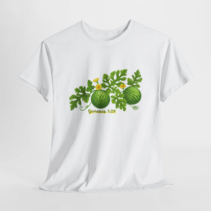 Watermelon T-Shirt — Genesis 1:29 Garden Illustration Tee