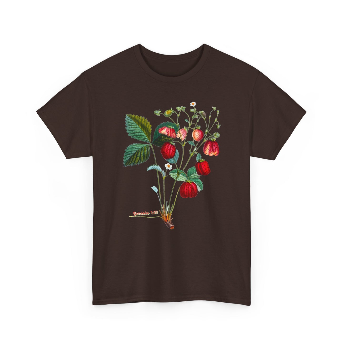 Strawberry Botanical Tee — Vintage Fruit Illustration T-Shirt Genesis 1:29