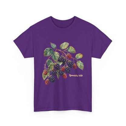 T-Shirt — Vintage Blackberry Branch Illustration Tee (Genesis 1:29)