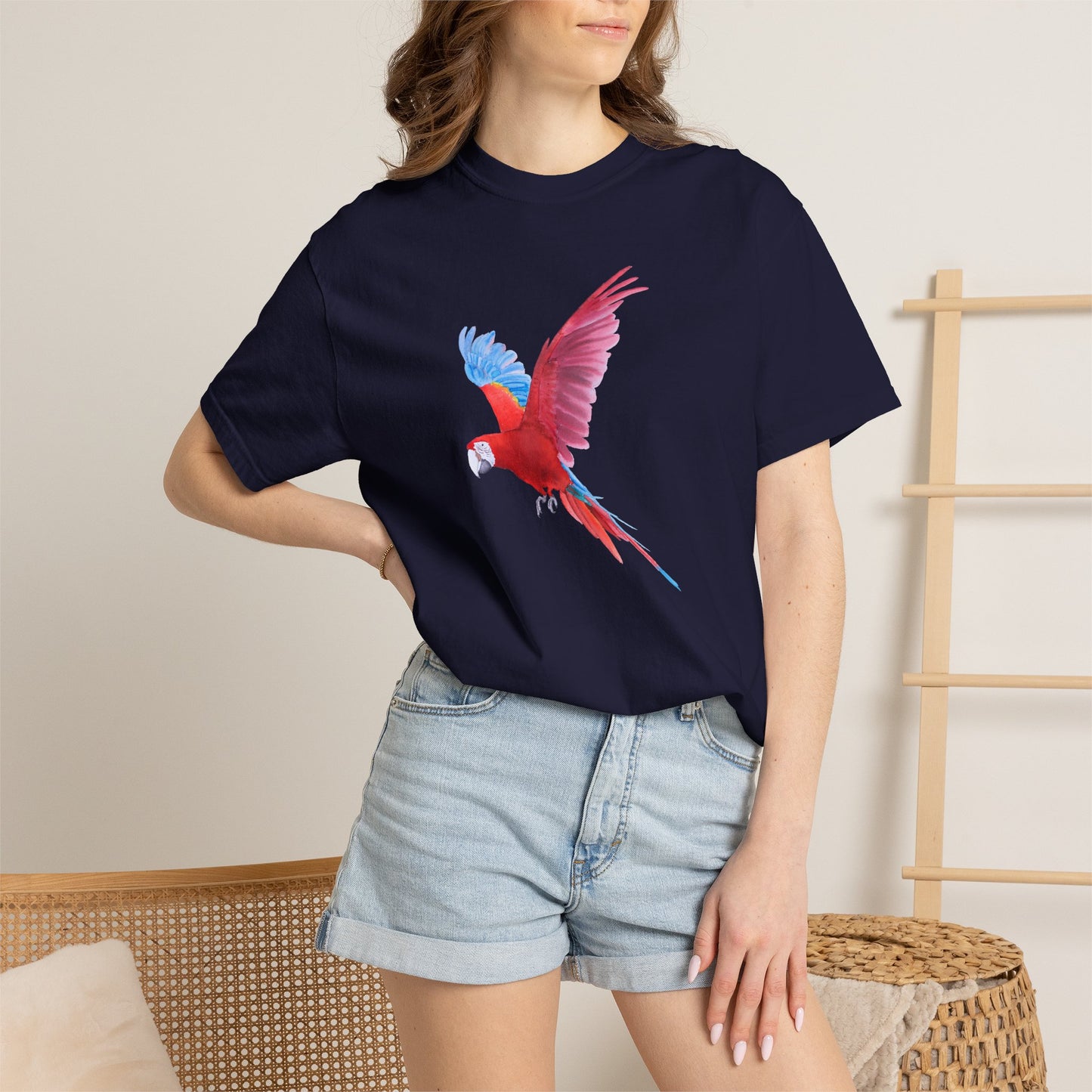 Parrot Flight T-Shirt — Colorful Macaw Graphic Tee