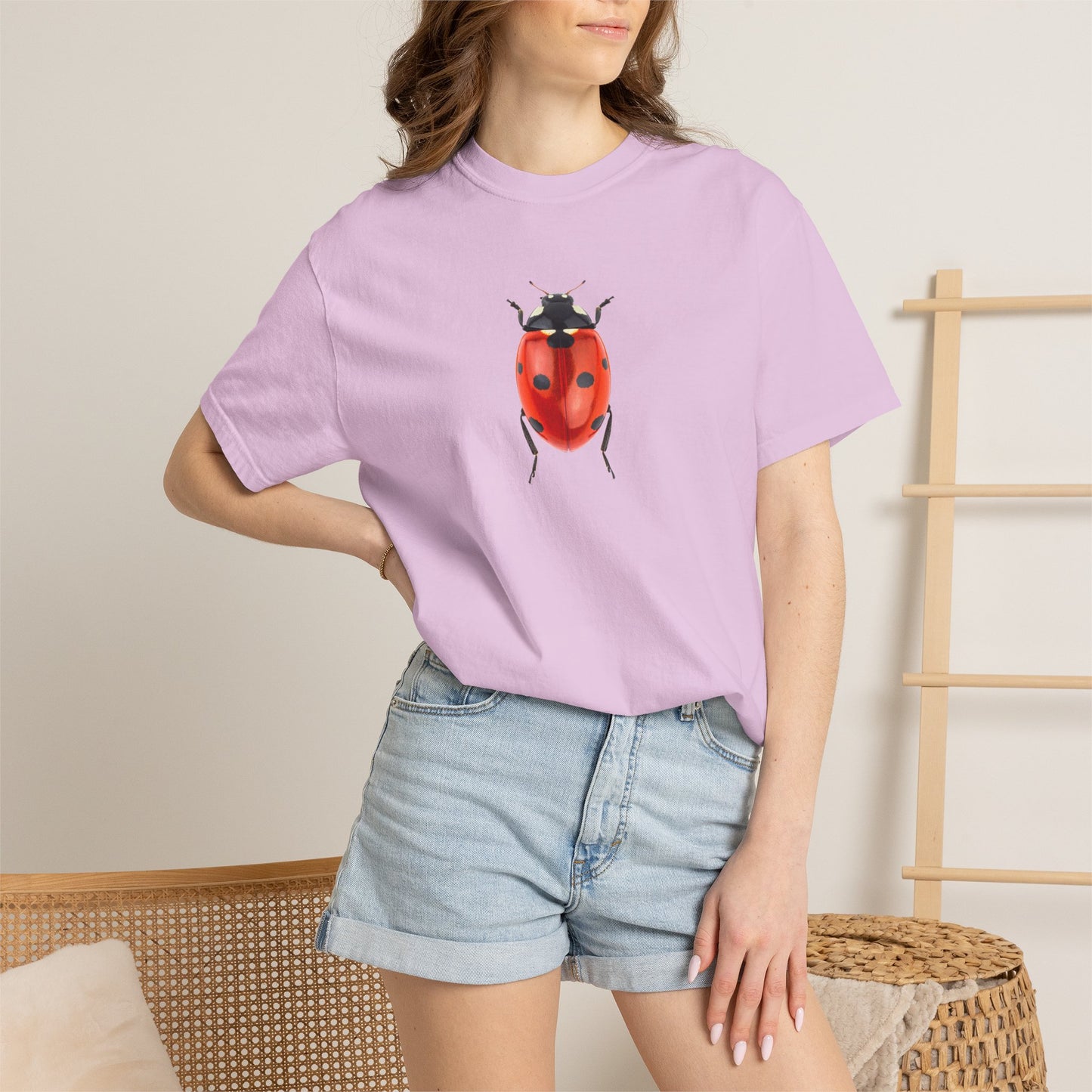 Ladybug With Top Hat T-Shirt — Whimsical Insect Graphic Tee