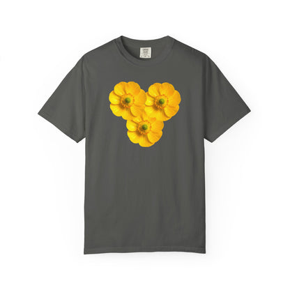Yellow Floral Heart T-Shirt