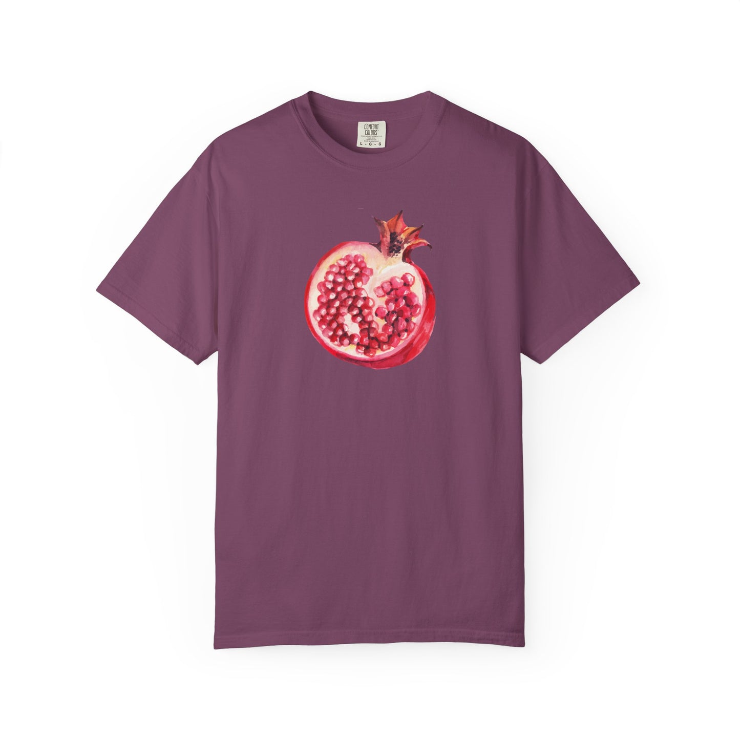 Pomegranate Watercolor T-Shirt — Fruit Illustration Tee for Foodies & Nature Lovers