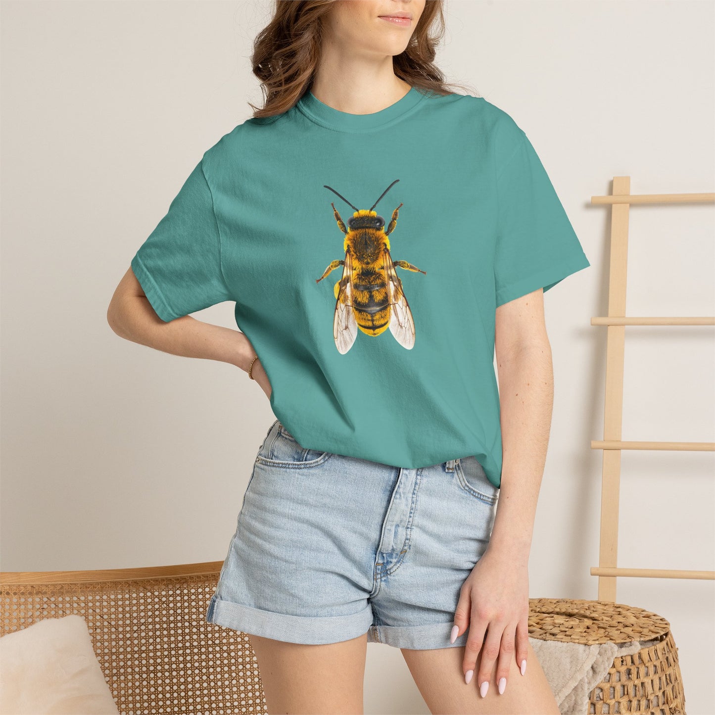 Bee Graphic T-Shirt — Vintage Honeybee Illustration Tee