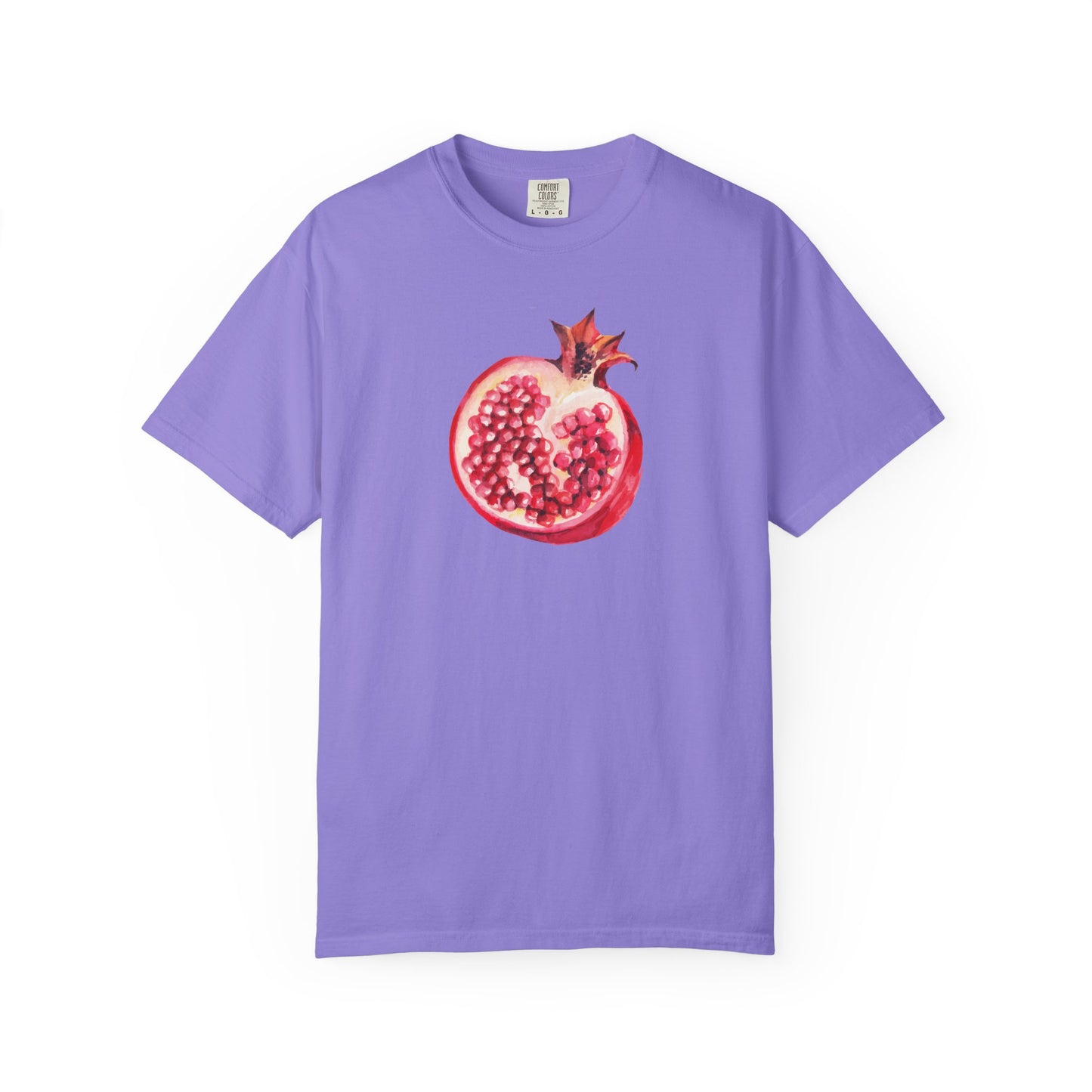 Pomegranate Watercolor T-Shirt — Fruit Illustration Tee for Foodies & Nature Lovers