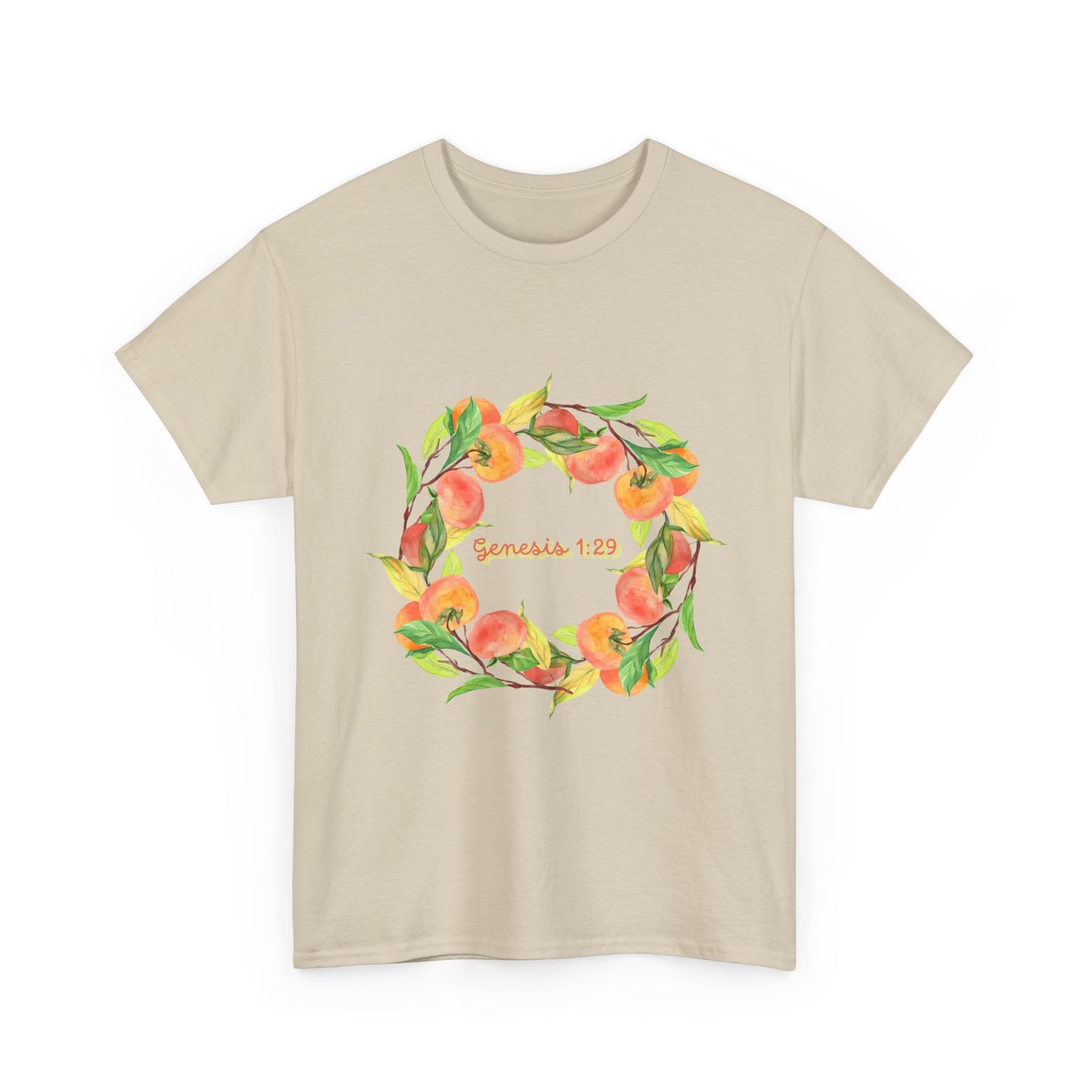 Peaches Wreath T‑Shirt — Jeremiah 29:11 Inspirational Christian Tee