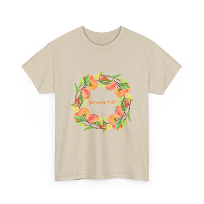 Peaches Wreath T‑Shirt — Jeremiah 29:11 Inspirational Christian Tee