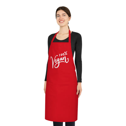 100% Vegan Cotton Apron — Black Chef Apron for Vegan Cooks & Kitchen Gifts