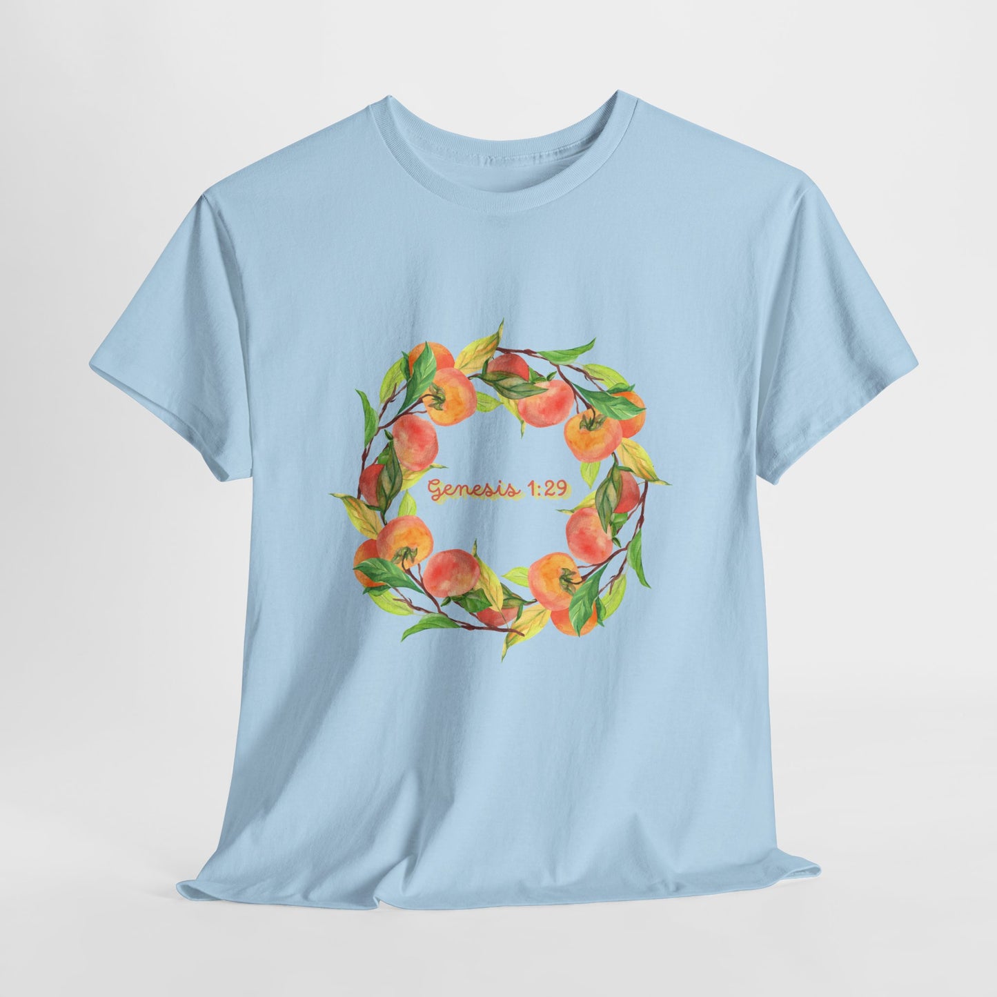 Peaches Wreath T‑Shirt — Jeremiah 29:11 Inspirational Christian Tee