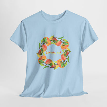 Peaches Wreath T‑Shirt — Jeremiah 29:11 Inspirational Christian Tee