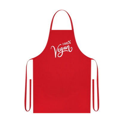 100% Vegan Cotton Apron — Black Chef Apron for Vegan Cooks & Kitchen Gifts