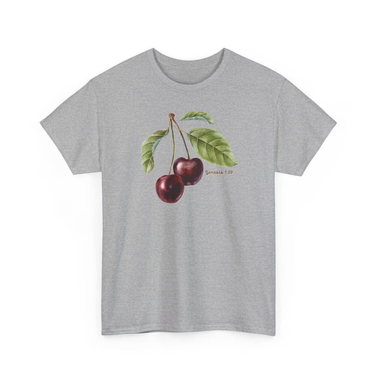 Cherry Botanical Tee — Vintage Fruit Illustration T-Shirt