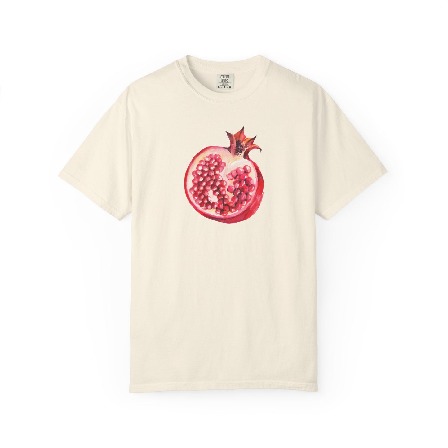 Pomegranate Watercolor T-Shirt — Fruit Illustration Tee for Foodies & Nature Lovers