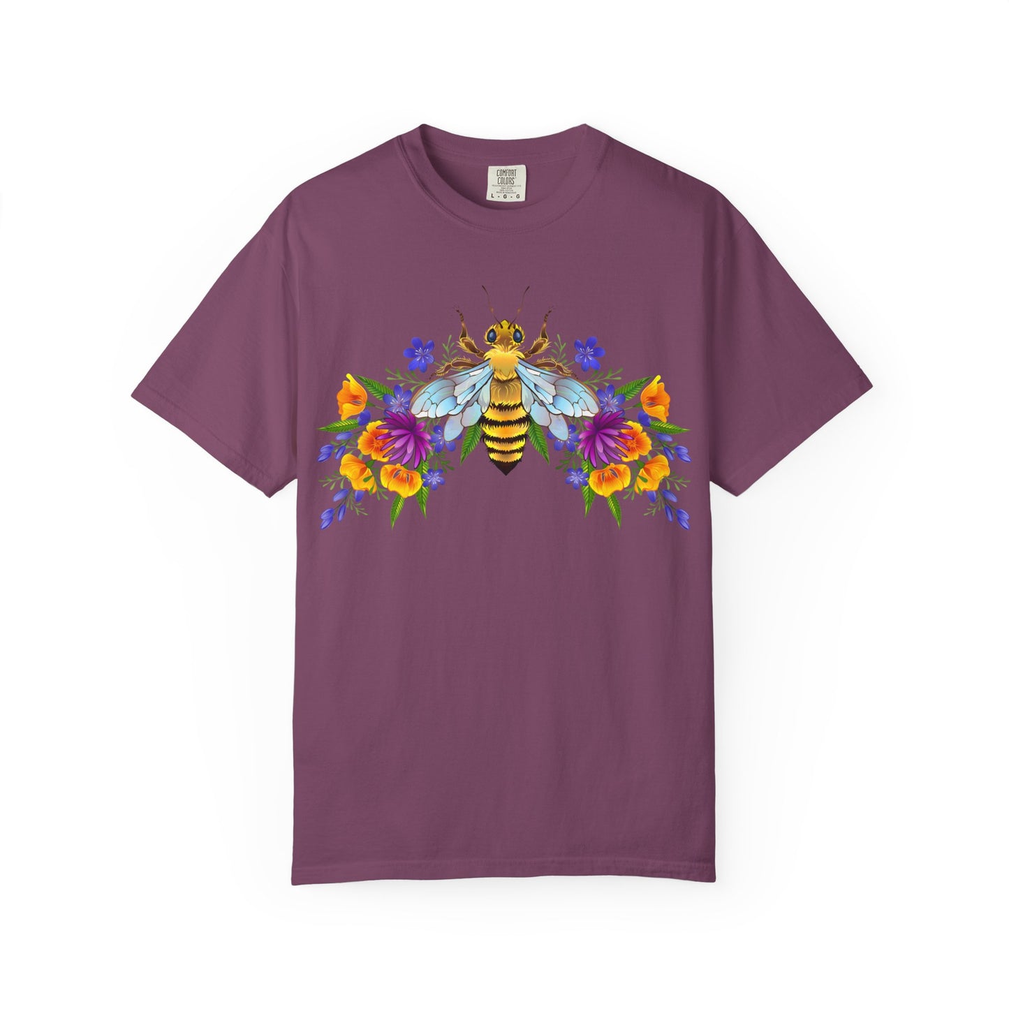 Bee & Wildflower T-Shirt — Floral Honeybee Graphic Tee