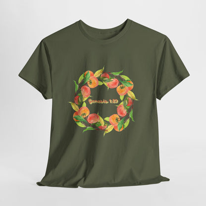 Peaches Wreath T‑Shirt — Jeremiah 29:11 Inspirational Christian Tee