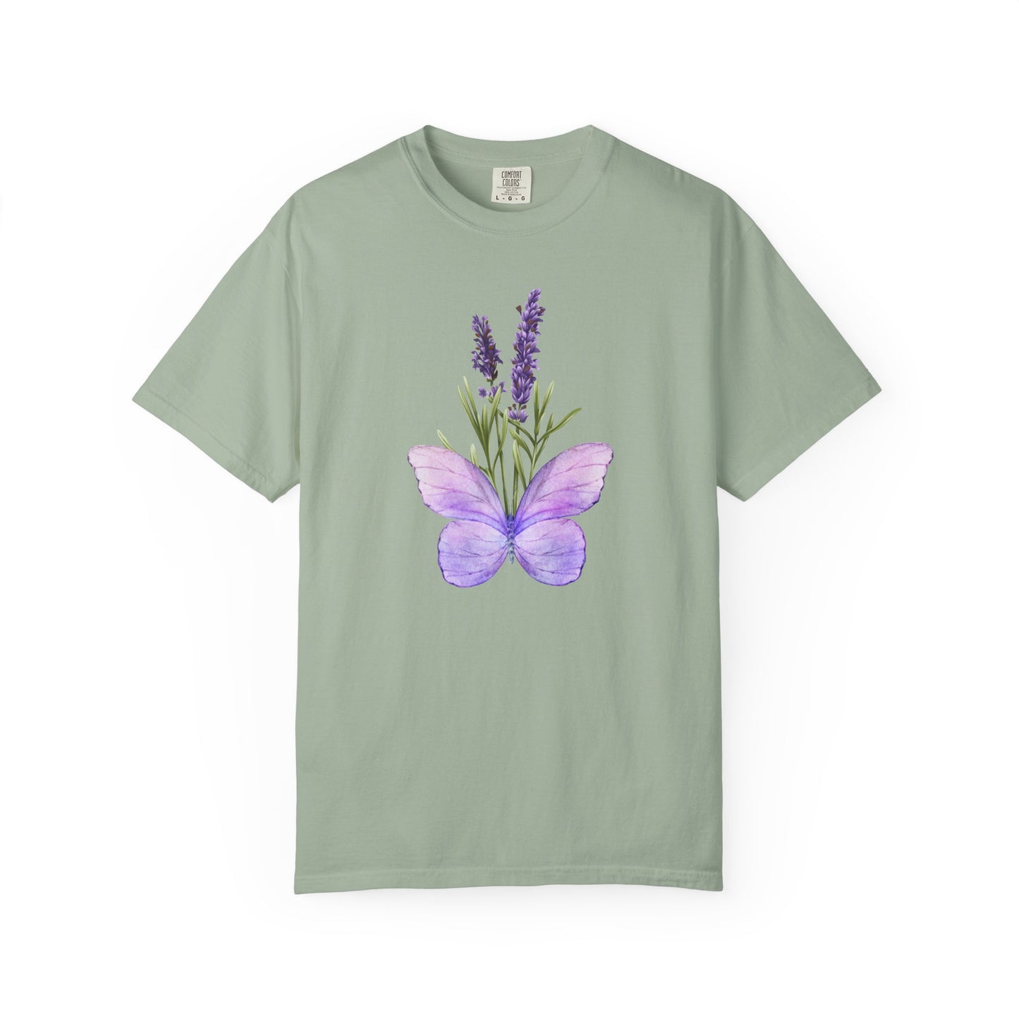 Lavender Butterfly T-Shirt — Watercolor Floral Tee