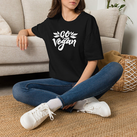Go Vegan T-Shirt — Plant-Based Message Tee for Vegans & Animal Lovers