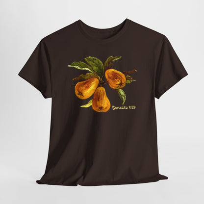 Pear Branch Tee — Watercolor Fruit Graphic T‑Shirt (Genesis 1:29)