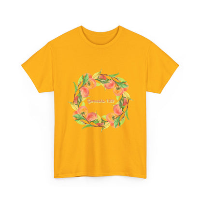 Peaches Wreath T‑Shirt — Jeremiah 29:11 Inspirational Christian Tee