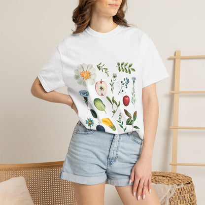 Floral Fruits Botanical Tee — Jeremiah 1:9 Scripture Garden T-Shirt