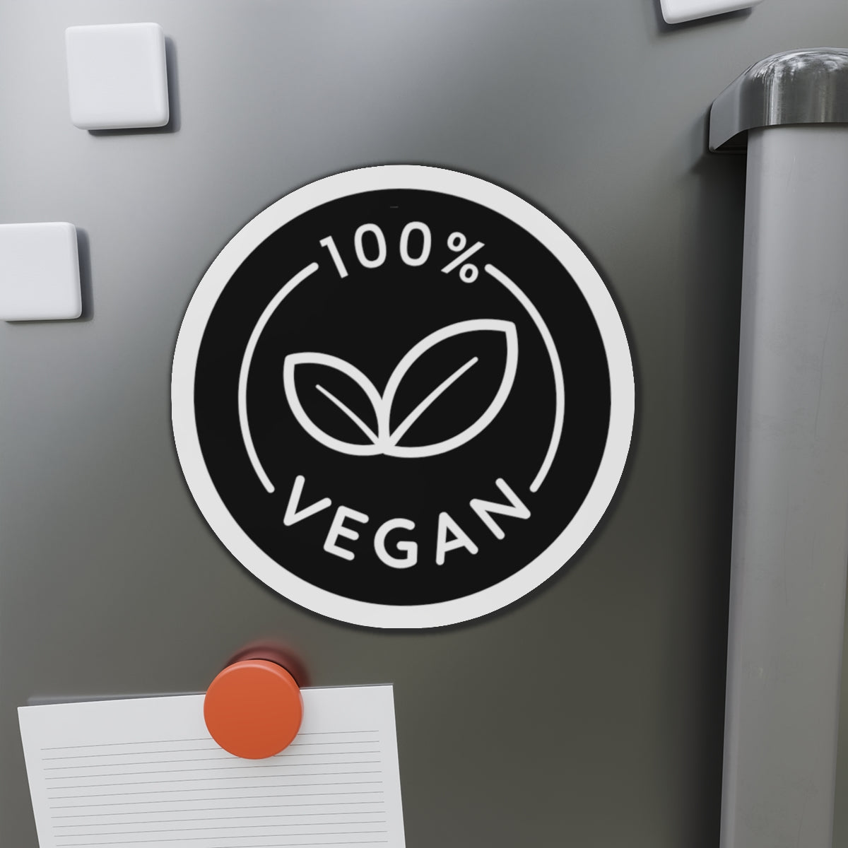 100% Vegan Die-Cut Magnet — Eco-Friendly Plant-Based Badge