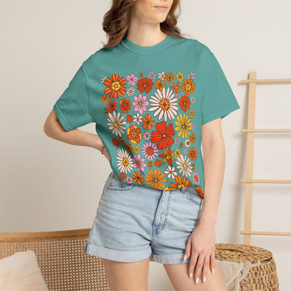 Floral Bouquet Tee — Retro Wildflower Print T-Shirt