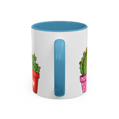 Cactus & Succulent Accent Coffee Mug — Cute Potted Plants 11/15oz