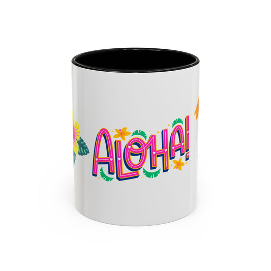 Aloha Coffee Mug — Tropical Hawaiian Accent Mug (11/15oz)