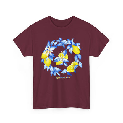 Lemon Wreath Graphic Tee — Genesis 1:29 Floral Scripture T-Shirt