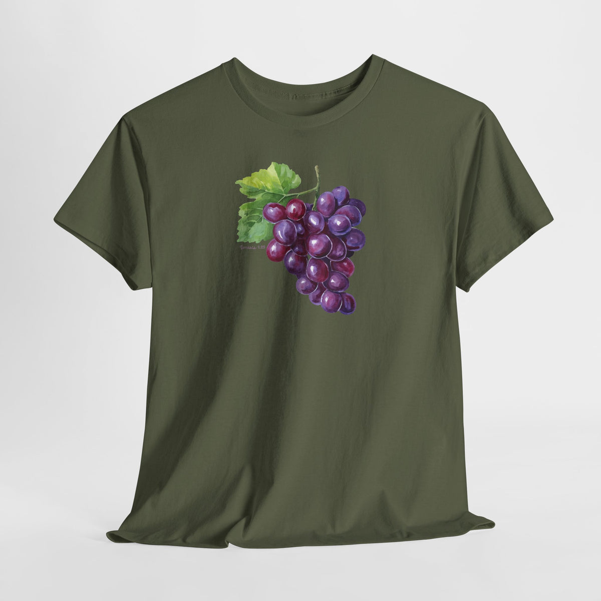 Grape Watercolor Tee — Green T-Shirt Genesis 1:29