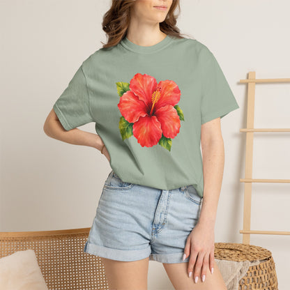 Hibiscus Bloom T-Shirt — Tropical Floral Tee