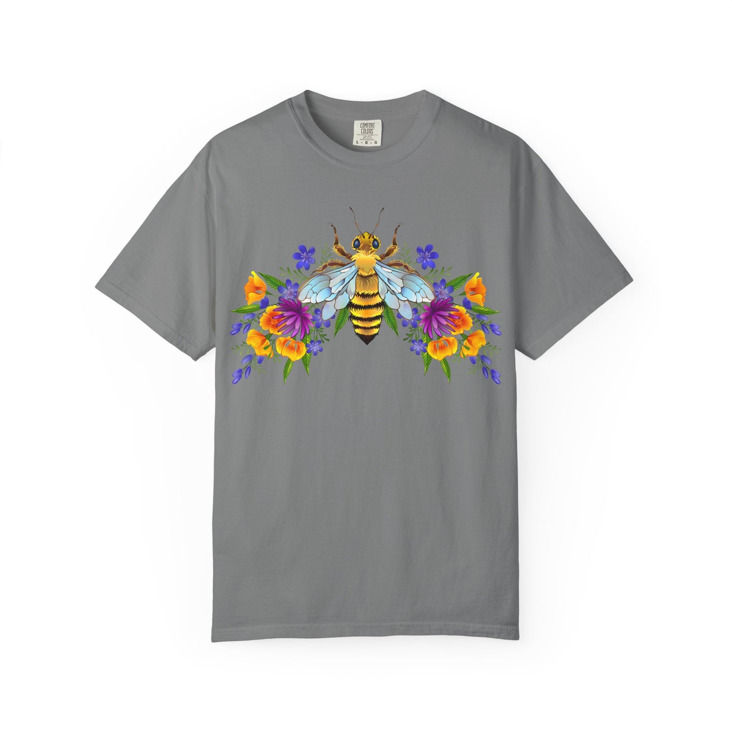 Bee & Wildflower T-Shirt — Floral Honeybee Graphic Tee