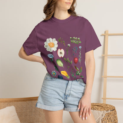 Floral Fruits Botanical Tee — Jeremiah 1:9 Scripture Garden T-Shirt