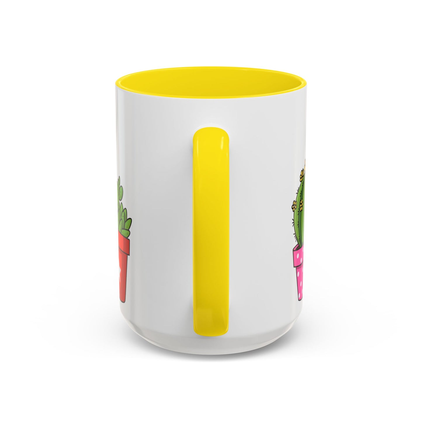 Cactus & Succulent Accent Coffee Mug — Cute Potted Plants 11/15oz