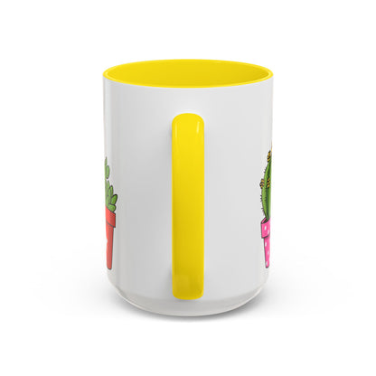 Cactus & Succulent Accent Coffee Mug — Cute Potted Plants 11/15oz