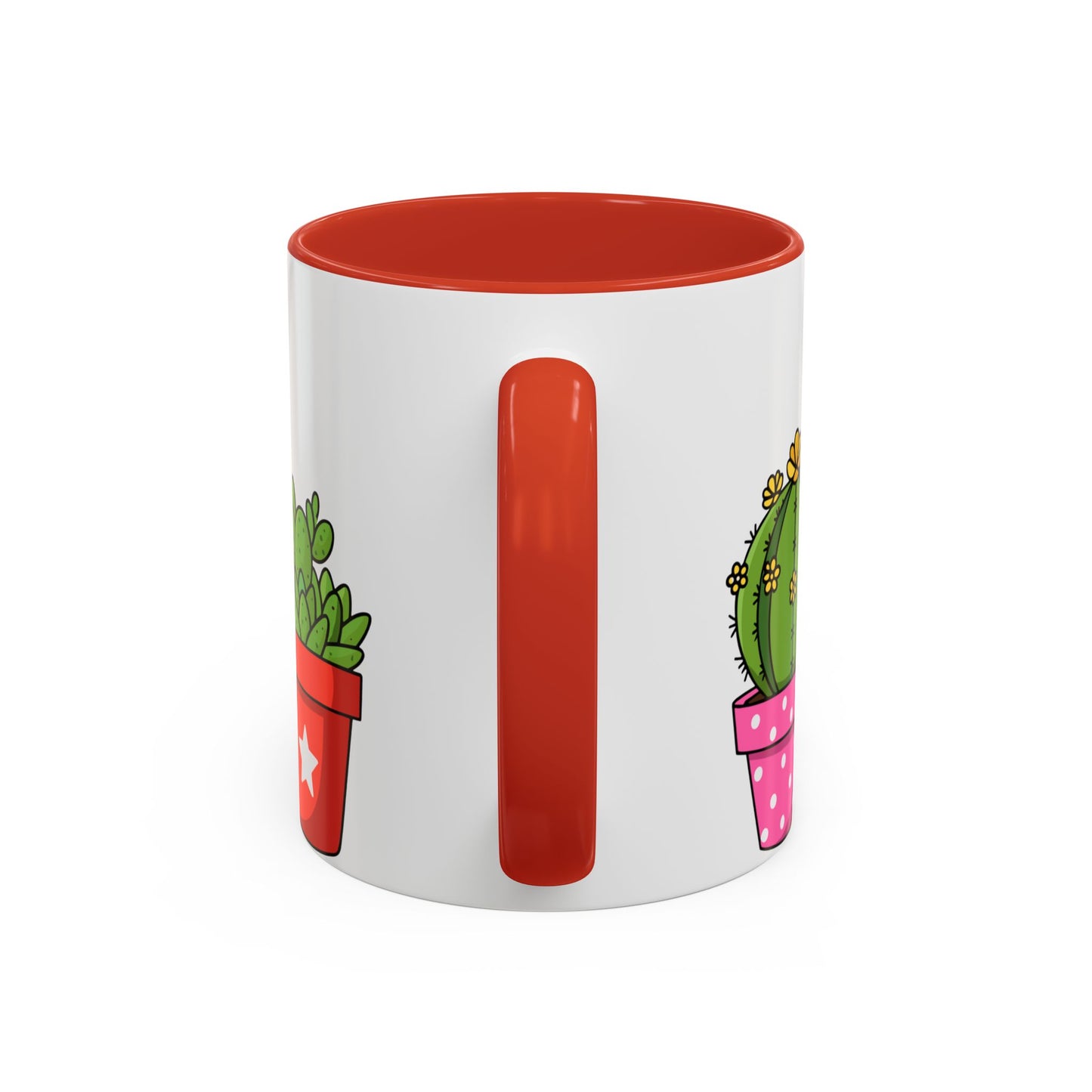Cactus & Succulent Accent Coffee Mug — Cute Potted Plants 11/15oz