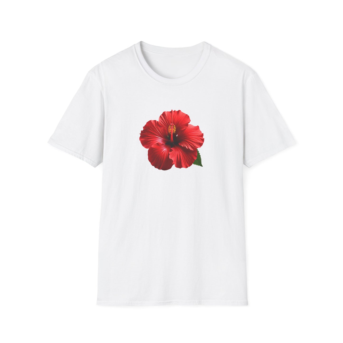 Hibiscus Floral T-Shirt — Red Tropical Flower Graphic Tee